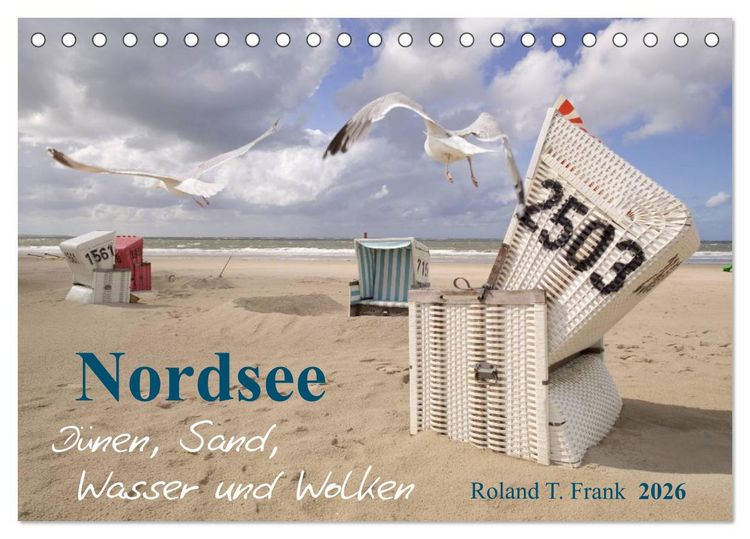 Produktbild: Nordsee &ndash; D&uuml;nen, Sand, Wasser und Wolken (Tischkalender 2026 DIN A5 quer), CALVENDO Monatskalender