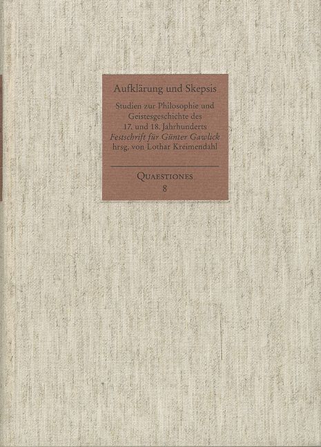 Produktbild: Aufkl&auml;rung und Skepsis