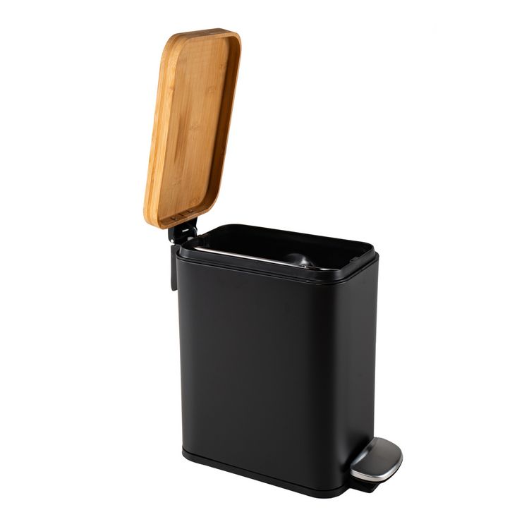 Produktbild: HTI-Living Pedalm&uuml;lleimer Modern 5L Schwarz/Natur Pedalm&uuml;lleimer Modern 5L Schwarz/Natur