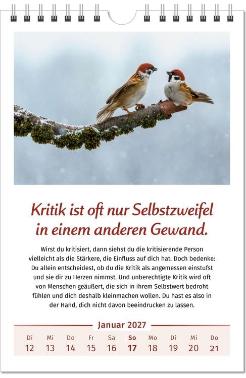 Produktbild: Der Lebensfreude-Kalender 2027 im Gro&szlig;format