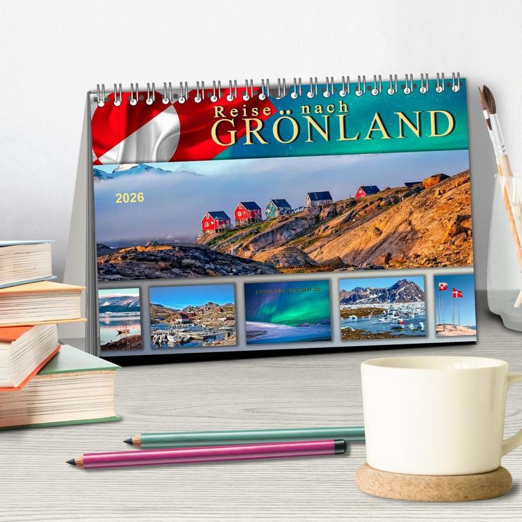 Produktbild: Reise nach Gr&ouml;nland (Tischkalender 2026 DIN A5 quer), CALVENDO Monatskalender