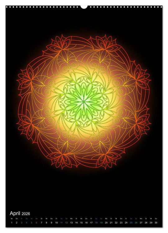 Produktbild: Mandala-Kalender 2026 (hochwertiger Premium Wandkalender 2026 DIN A2 hoch), Kunstdruck in Hochglanz