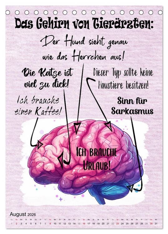 Produktbild: Tierarztspr&uuml;che (Tischkalender 2026 DIN A5 hoch), CALVENDO Monatskalender