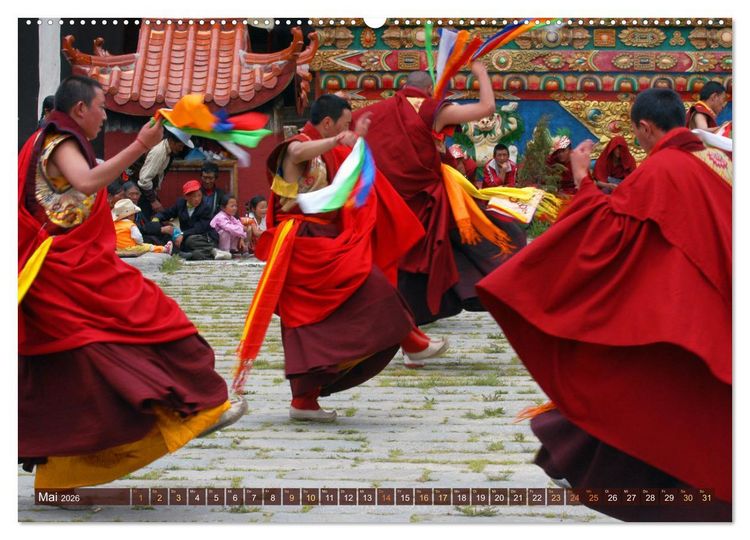 Produktbild: Tibet bewegt (hochwertiger Premium Wandkalender 2026 DIN A2 quer), Kunstdruck in Hochglanz