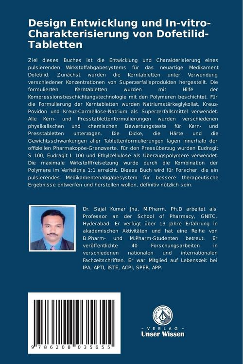 Produktbild: Design Entwicklung und In-vitro-Charakterisierung von Dofetilid-Tabletten