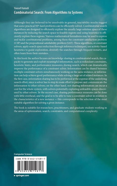 Produktbild: Combinatorial Search: From Algorithms to Systems
