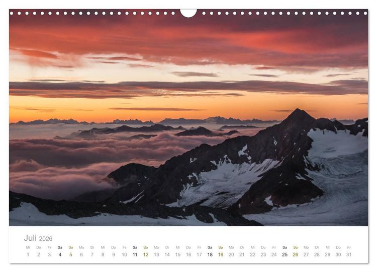 Produktbild: Berge - Die Sch&ouml;nheit der Alpen (Wandkalender 2026 DIN A3 quer), CALVENDO Monatskalender