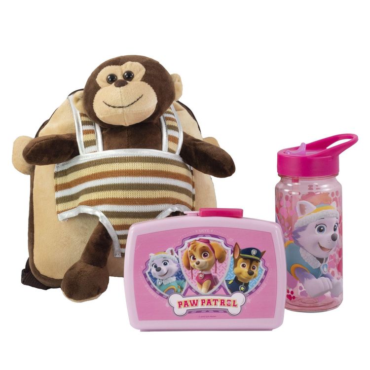 Produktbild: Pl&uuml;schrucksack Max Monkey Girl mit Brotdose und Trinkflasche