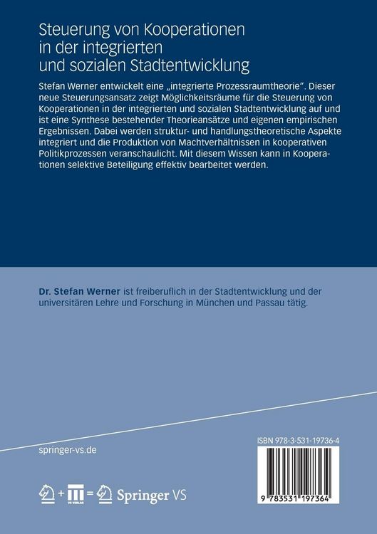 Produktbild: Steuerung von Kooperationen in der integrierten und sozialen Stadtentwicklung