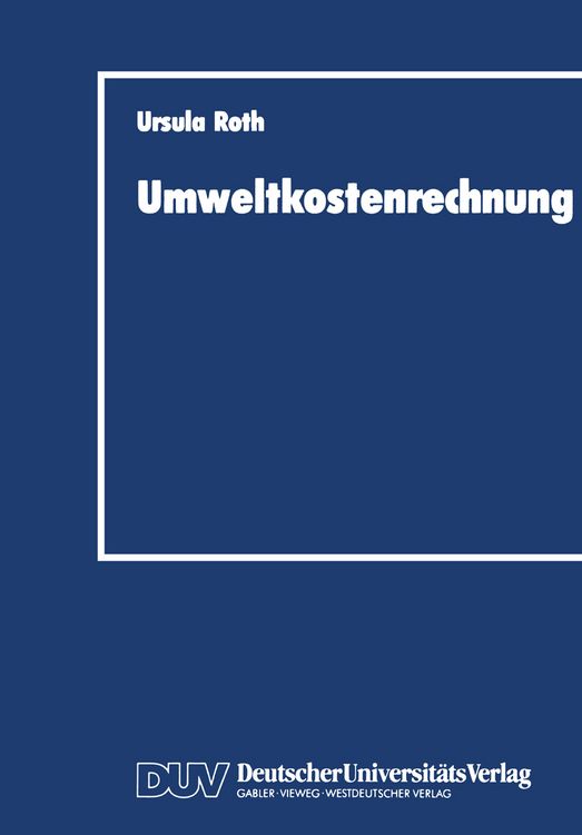 Produktbild: Umweltkostenrechnung