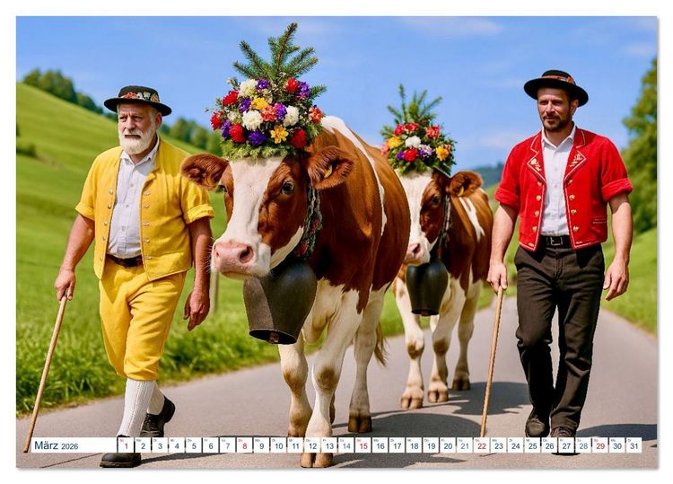 Produktbild: Typisch Schweiz (Tischkalender 2026 DIN A5 quer), CALVENDO Monatskalender