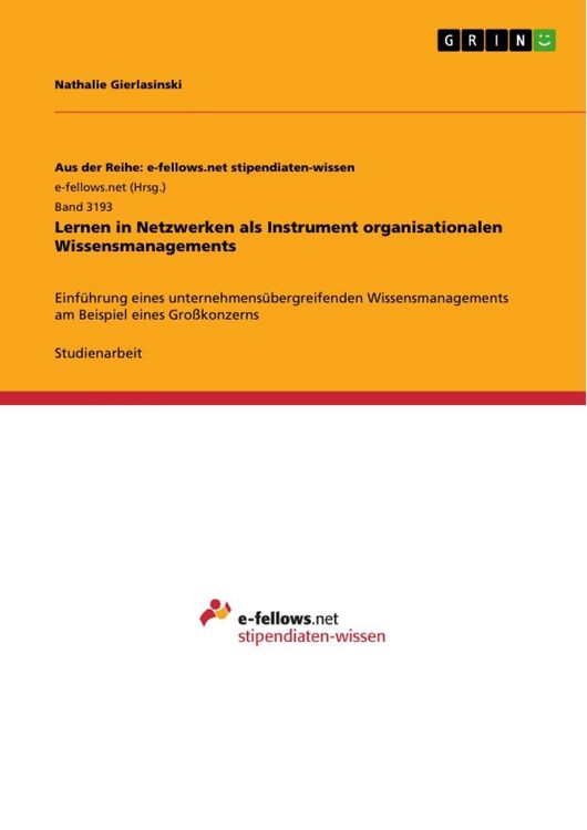 Produktbild: Lernen in Netzwerken als Instrument organisationalen Wissensmanagements