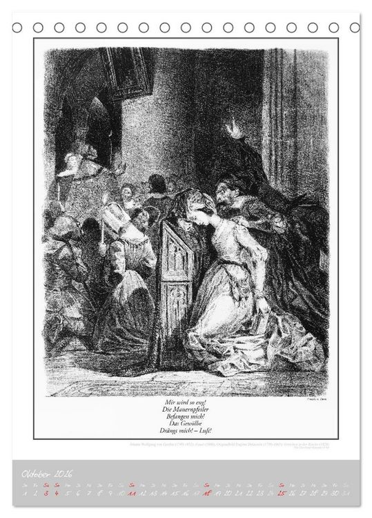 Produktbild: Faust - Weltliteraturkalender (Tischkalender 2026 DIN A5 hoch), CALVENDO Monatskalender