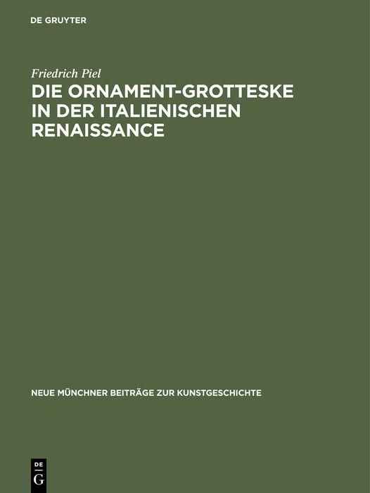 Produktbild: Die Ornament-Grotteske in der italienischen Renaissance
