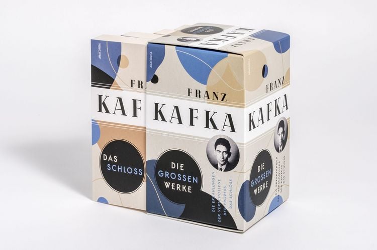 Produktbild: Franz Kafka, Die gro&szlig;en Werke (Die Erz&auml;hlungen - Der Verschollene - Der Prozess - Das Schloss) (4 B&auml;nde im Schuber)