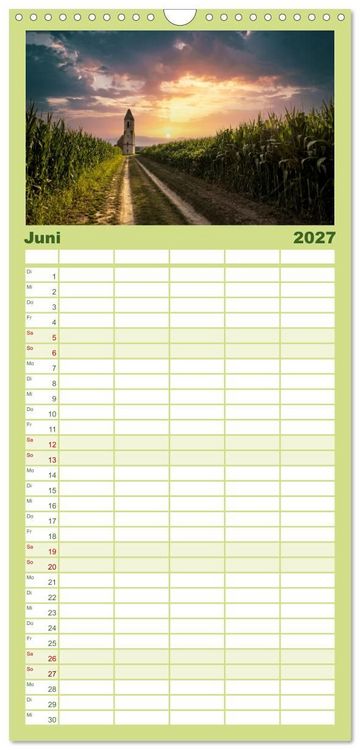 Produktbild: Familienplaner 2027 - So sch&ouml;n ist Ungarn. Sehenswertes am Balaton und in Budapest mit 5 Spalten (Wandkalender, 21 x 45 cm) CALVENDO