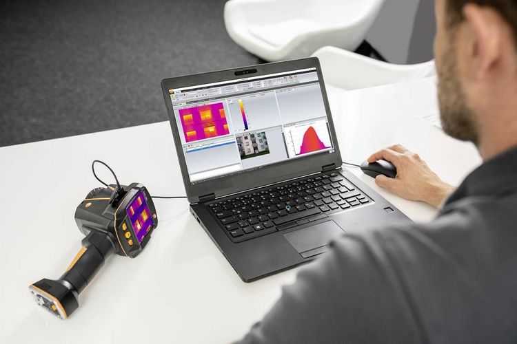 Produktbild: Testo 883-2 Set W&auml;rmebildkamera -30 bis 650&deg;C 27Hz WiFi, Touchscreen