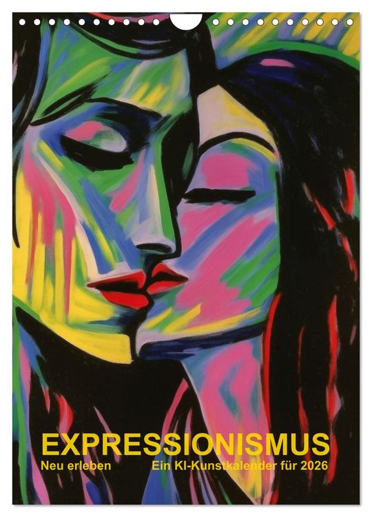 Produktbild: EXPRESSIONISMUS Neu Erleben Ein KI-Kunstkalender (Wandkalender 2026 DIN A4 hoch), CALVENDO Monatskalender