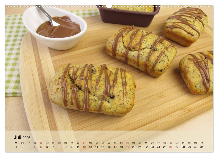 Produktbild: Mug Cakes, Minigugel, Tartelettes und andere kleine Kuchen (Wandkalender 2026 DIN A2 quer), CALVENDO Monatskalender