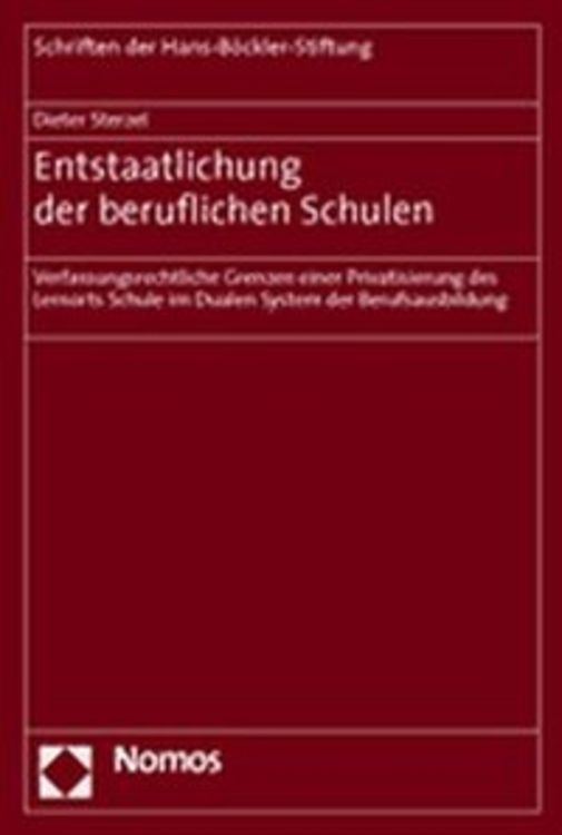 Produktbild: Entstaatlichung der beruflichen Schulen