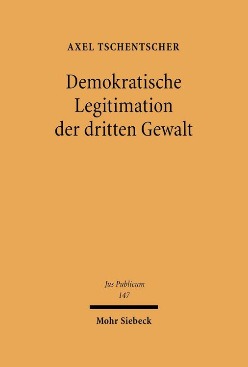 Produktbild: Demokratische Legitimation der dritten Gewalt