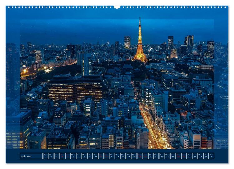 Produktbild: Metropolen - Asiens sch&ouml;nste St&auml;dte bei Nacht (hochwertiger Premium Wandkalender 2026 DIN A2 quer), Kunstdruck in Hochglanz