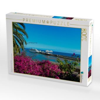 Produktbild: CALVENDO Puzzle Kreuzfahrtschiffe vor Funchal, Madeira | 1000 Teile Lege-Gr&ouml;&szlig;e 64x48cm Foto-Puzzle f&uuml;r gl&uuml;ckliche Stunden