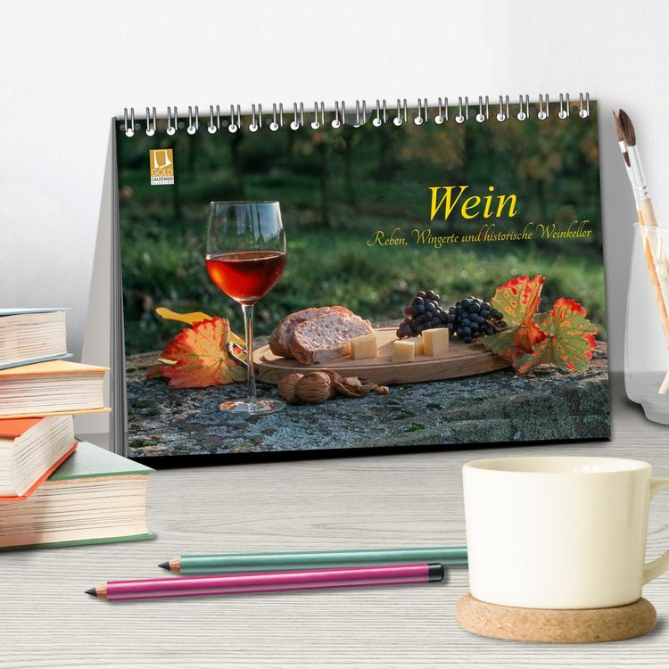 Produktbild: Wein - Reben, Wingerte und historische Weinkeller (Tischkalender 2026 DIN A5 quer), CALVENDO Monatskalender