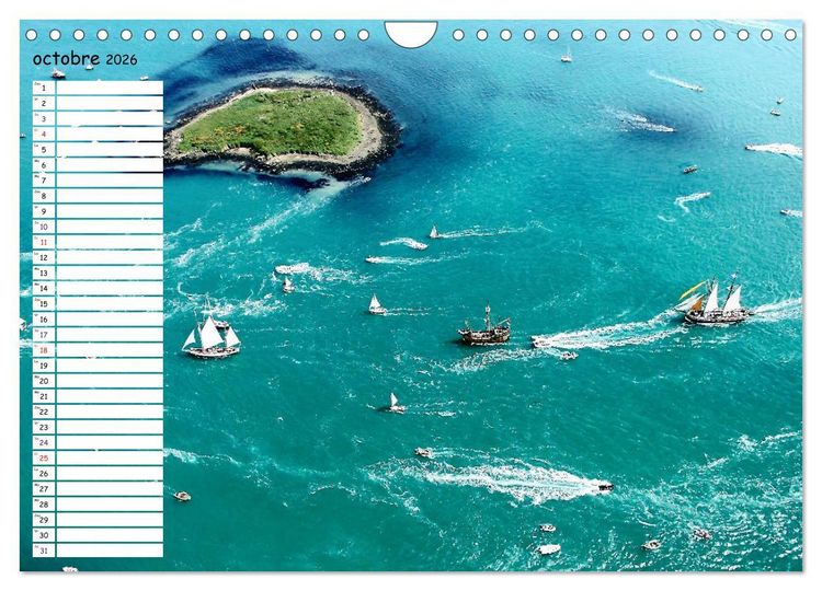 Produktbild: Le Golfe du Morbihan vu du ciel (Calendrier mural 2026 DIN A4 vertical), CALVENDO calendrier mensuel