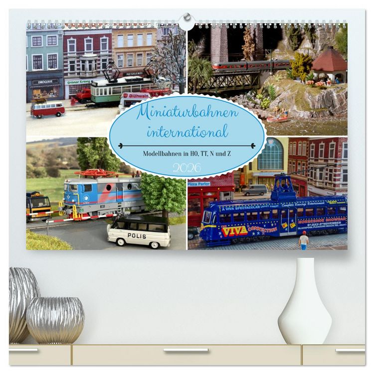 Produktbild: Miniaturbahnen international (hochwertiger Premium Wandkalender 2026 DIN A2 quer), Kunstdruck in Hochglanz