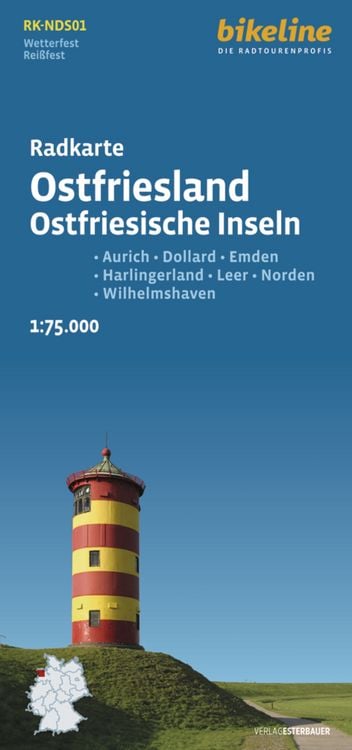 Produktbild: Radkarte Ostfriesland Ostfriesische Inseln