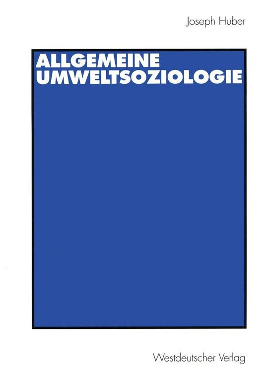 Produktbild: Allgemeine UmweltSoziologie