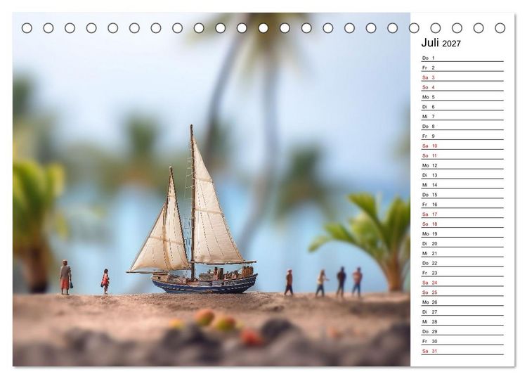 Produktbild: Miniatur Weltreise (Tischkalender 2027 DIN A5 quer), CALVENDO Monatskalender