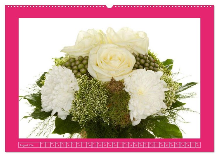 Produktbild: F&uuml;r jeden Monat ein Dankesch&ouml;n an Dich! - 12 Blumenstr&auml;u&szlig;e (hochwertiger Premium Wandkalender 2026 DIN A2 quer), Kunstdruck in Hochglanz