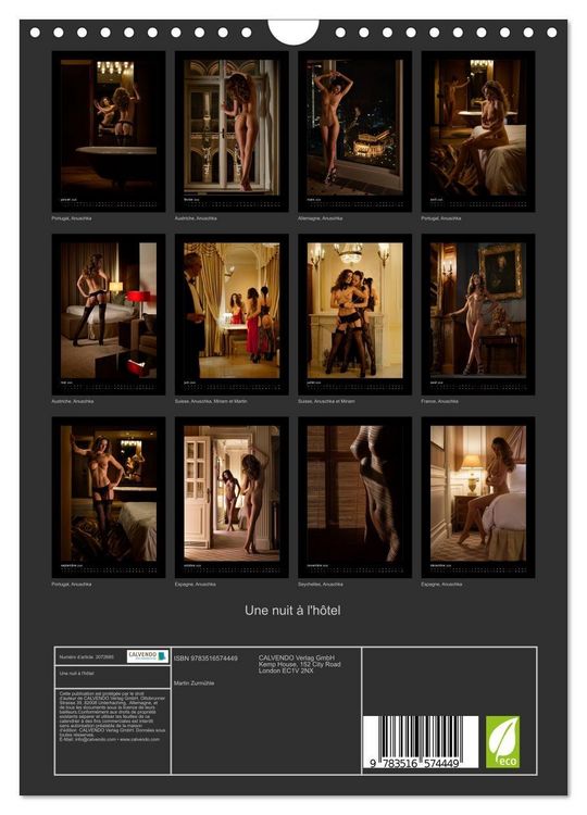 Produktbild: Une nuit &agrave; l'h&ocirc;tel (Calendrier mural 2026 DIN A4 horizontal), CALVENDO calendrier mensuel