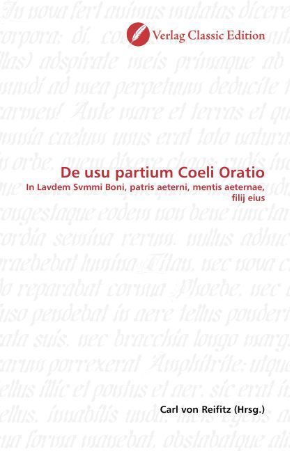 Produktbild: De usu partium Coeli Oratio