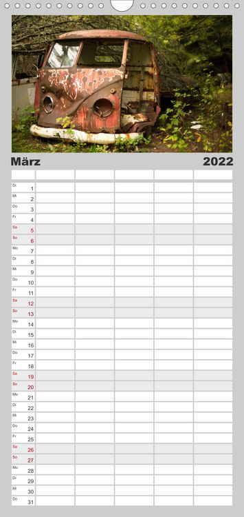 Produktbild: Familienplaner Rostende Legenden (Wandkalender 2022 , 21 cm x 45 cm, hoch)