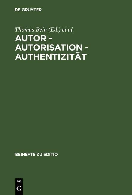 Produktbild: Autor - Autorisation - Authentizit&auml;t