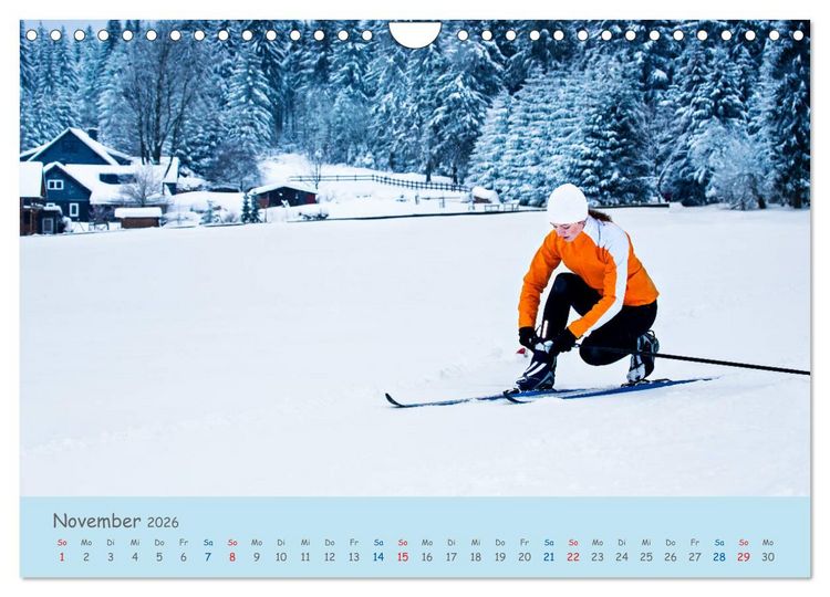 Produktbild: Langlaufen - f&uuml;r K&ouml;rper und Seele (Wandkalender 2026 DIN A4 quer), CALVENDO Monatskalender