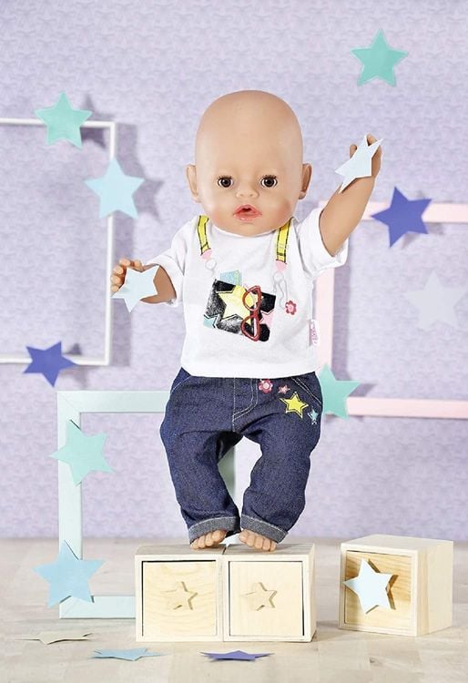 Produktbild: Dolly Moda Jeanshose+Shirt Sterne 43