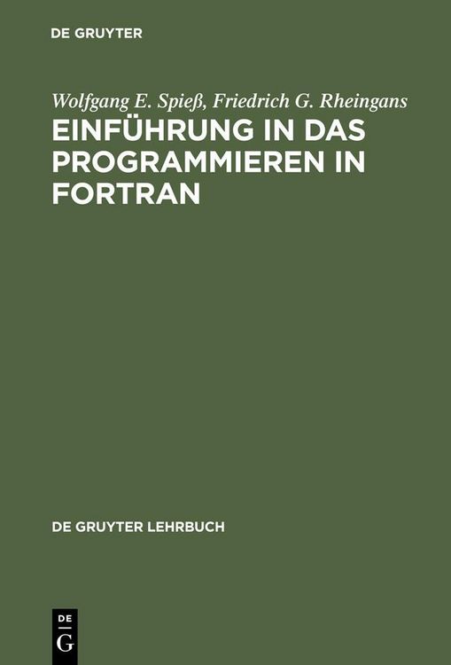 Produktbild: Einf&uuml;hrung in das Programmieren in FORTRAN