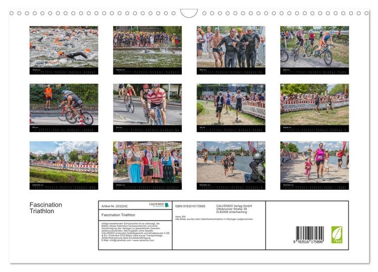 Produktbild: Fascination Triathlon (Wandkalender 2026 DIN A3 quer), CALVENDO Monatskalender