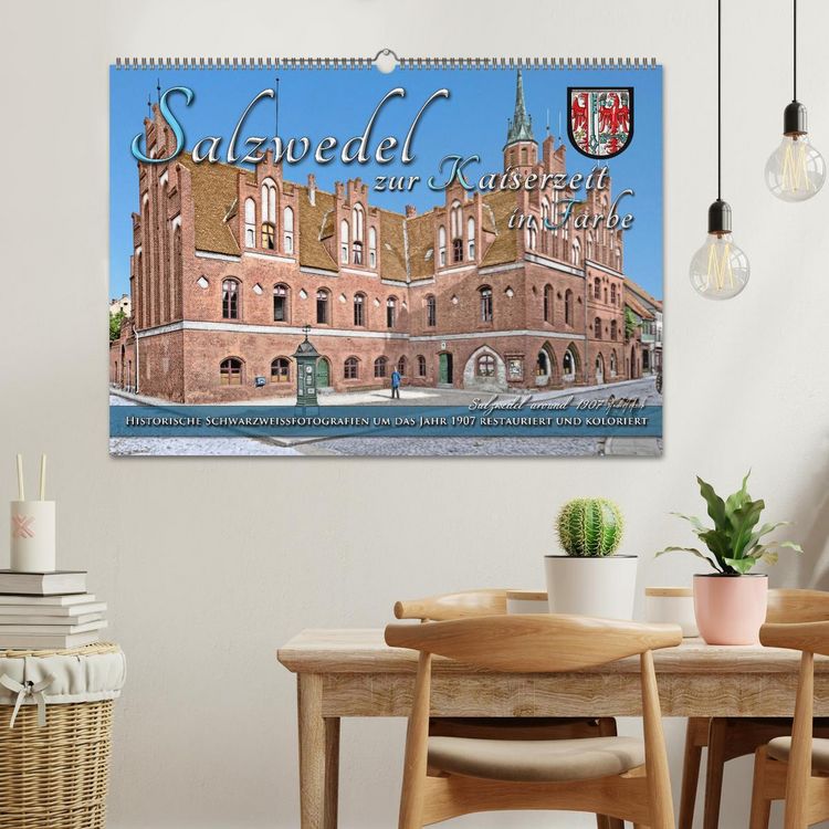 Produktbild: Salzwedel zur Kaiserzeit in Farbe - Fotos restauriert und koloriert (Wandkalender 2026 DIN A2 quer), CALVENDO Monatskalender