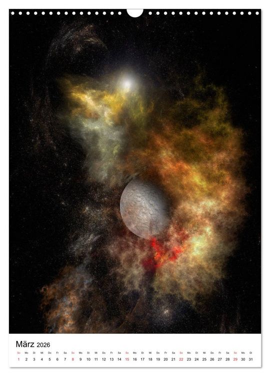 Produktbild: Unser Universum eine interstellare Reise (Wandkalender 2026 DIN A3 hoch), CALVENDO Monatskalender