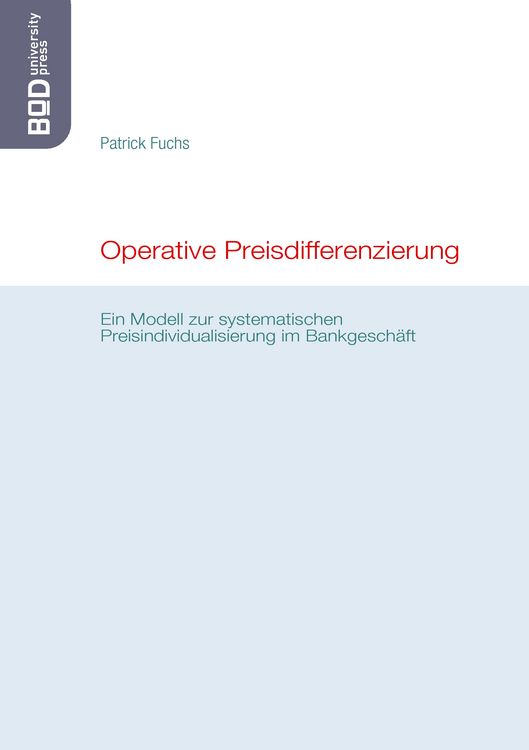 Produktbild: Operative Preisdifferenzierung