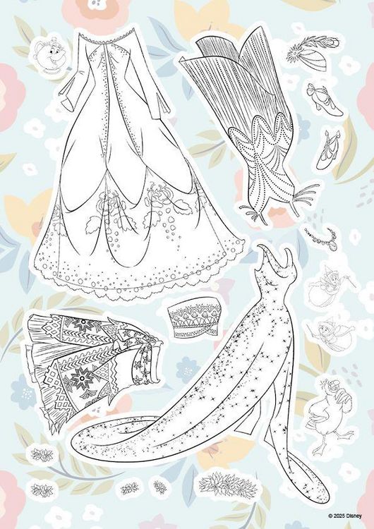 Produktbild: Disney Prinzessin: Mein Styling-Spa&szlig; mit Stickern zum Ausmalen - Stickern - Malen - Stylen