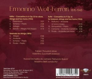 Produktbild: Wolf-Ferrari:Idillio Concertino/Serenata/+
