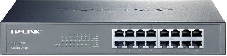 Produktbild: TP-LINK TL-SG1016D TL-SG1016D Netzwerk Switch 16 Port 1 GBit/s