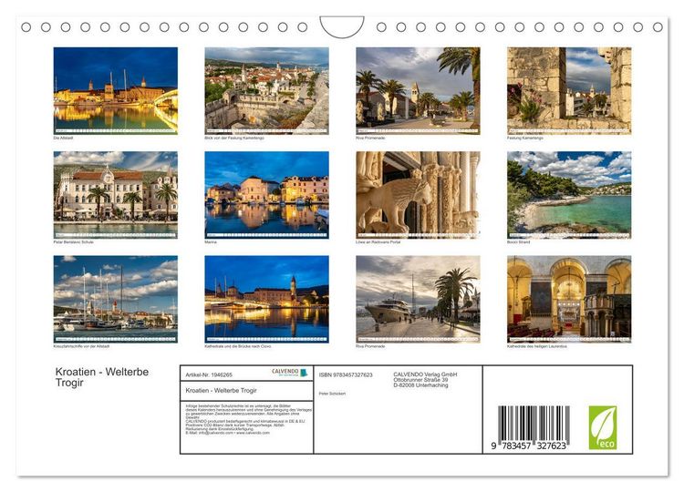 Produktbild: Kroatien - Welterbe Trogir (Wandkalender 2026 DIN A4 quer), CALVENDO Monatskalender