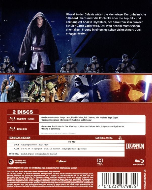 Produktbild: Star Wars Episode 3 - Die Rache der Sith (+ Bonus-Blu-ray)